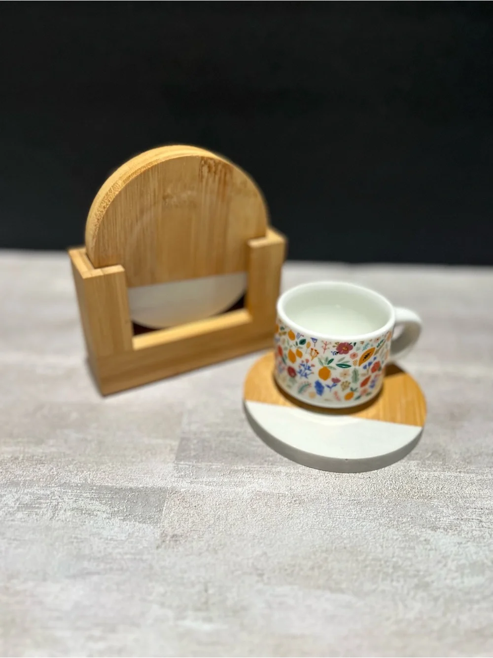 Bamboo and Marble Coasters